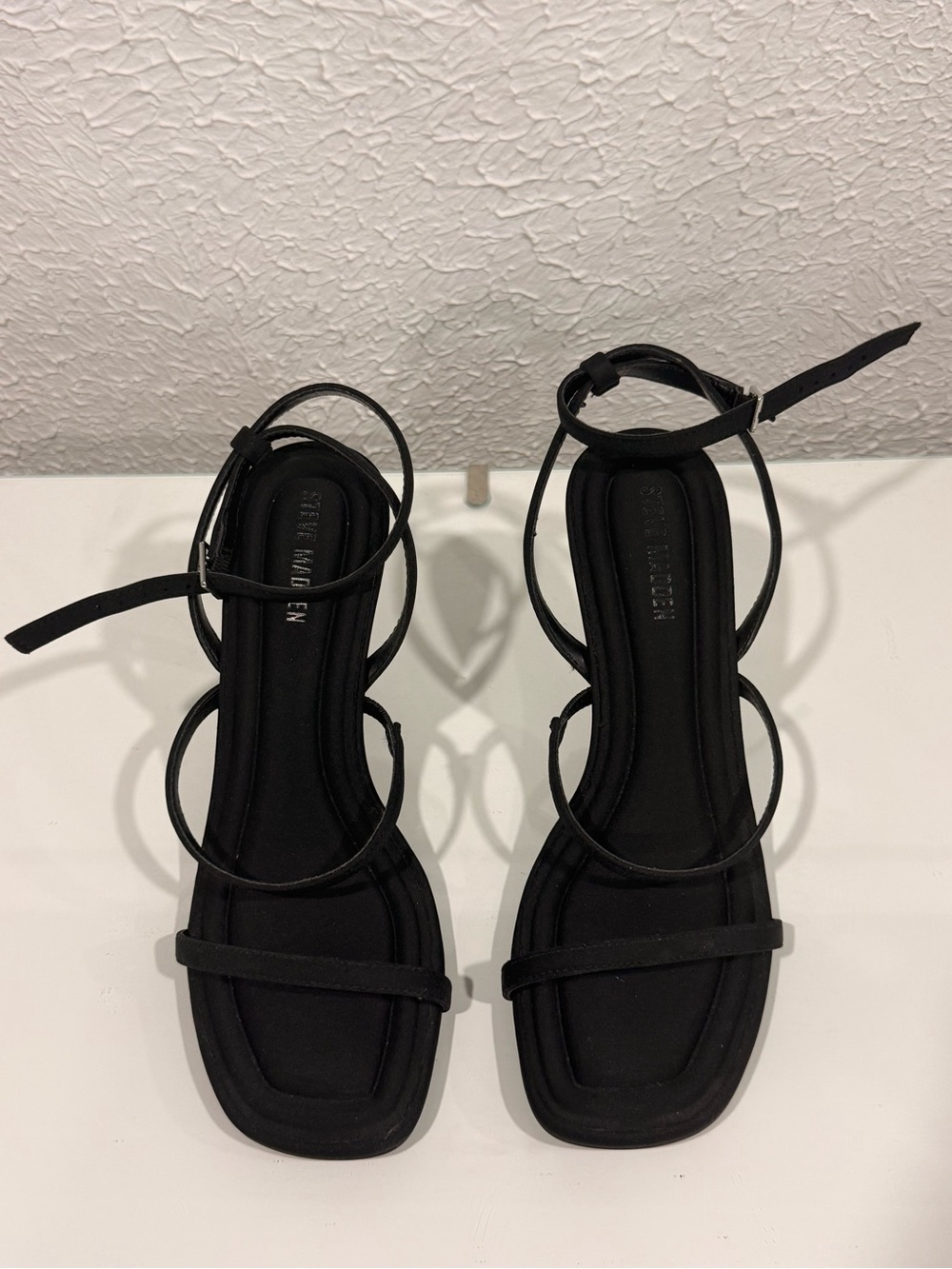 Steve Madden Black Strappy Heels
